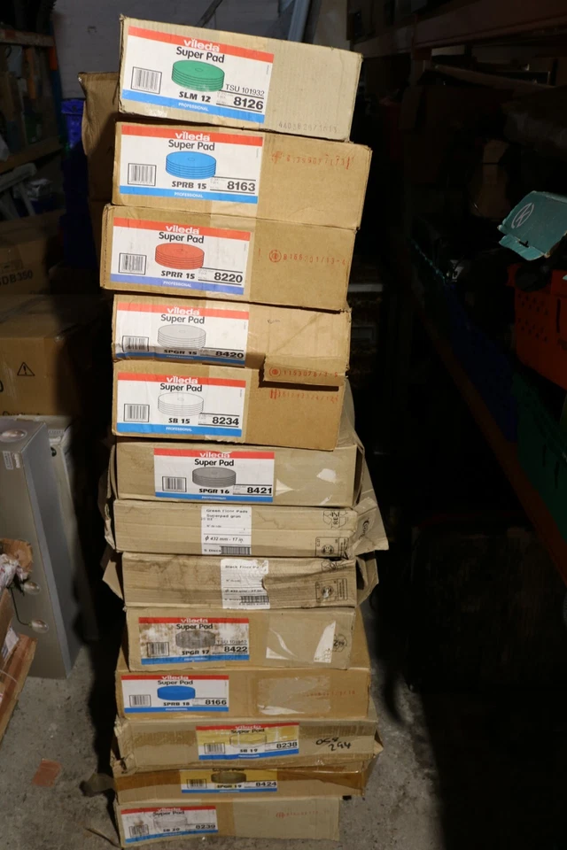 Vileda floor buffer polisher pads 12" 13" 15" 16" 17" 19" 20" all colours 5 pack - Image 1 of 4