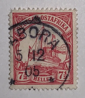 Travelstamps: GERMANY GERMAN EAST AFRICA STAMPS Kaiser’s Yacht 7½h TABORA - Image 1 of 4