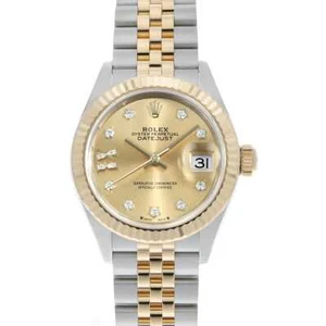 ROLEX Datejust 9P Star Diamond IX Diamond 279173G Champagne Gold Random Numb... - Picture 1 of 12
