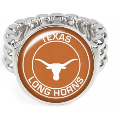 Anillo de fútbol americano universitario estatal Texas Longhorns regalo para hombre mujer se adapta a todos los D2 Foto 1 de 4