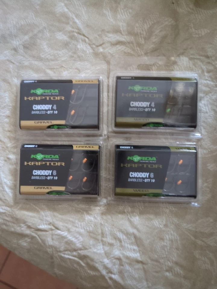 Korda Kaptor .4 6; ganchos de pesca de carpa |**NUEVO* 4 paquetes mixtos Foto 1 de 1