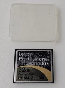 Lexar Professional 1000X 32GB Compact Flash CF UDMA 7 W/Case - Picture 1 of 3