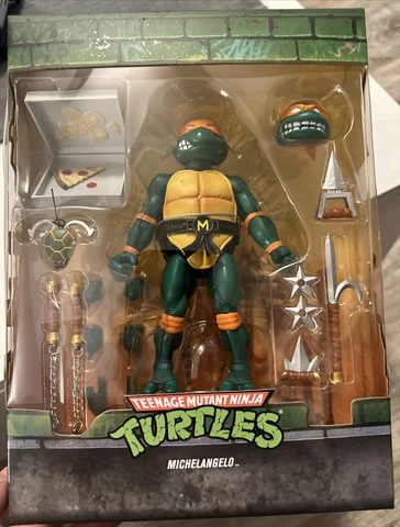 Super 7 Ultimates TMNT Michelangelo Teenage Mutant Ninja Turtles NIB New in Box Cover