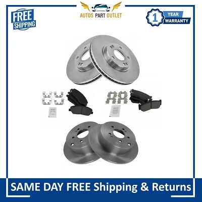 New Rotor & Brake Pad Ceramic Front Rear Kit for 07-09 Hyundai Santa Fe - Image 1 of 4