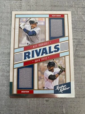 2019 Leather & Lumber Rivals Materials 133/199 David Ortiz Alex Rodriguez patch⚾ - Image 1 of 4