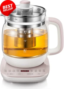 Electric Kettle Temperature Control Glass 1.5L Stainless Steel Tea Coffee Maker - Picture 1 of 12