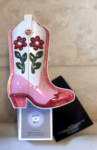 Bath & Body Works COWGIRL BOOT Neon Pink Wallflower Plug In Light Up  NEW - Picture 1 of 4