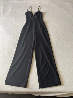 Mono negro de pierna ancha con ojo de cerradura talla 0 de ASOS Foto 1 de 4