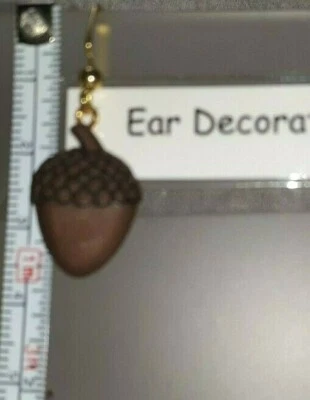 Halloween Orange Pumpkins Or Acorn耳环。 金色或银色无镍钩 — 第 1/4 张图片