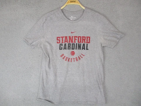 Stanford Cardinals Shirt Mens Large Gray Short Sleeve Nike Basketball Just Do It Cover