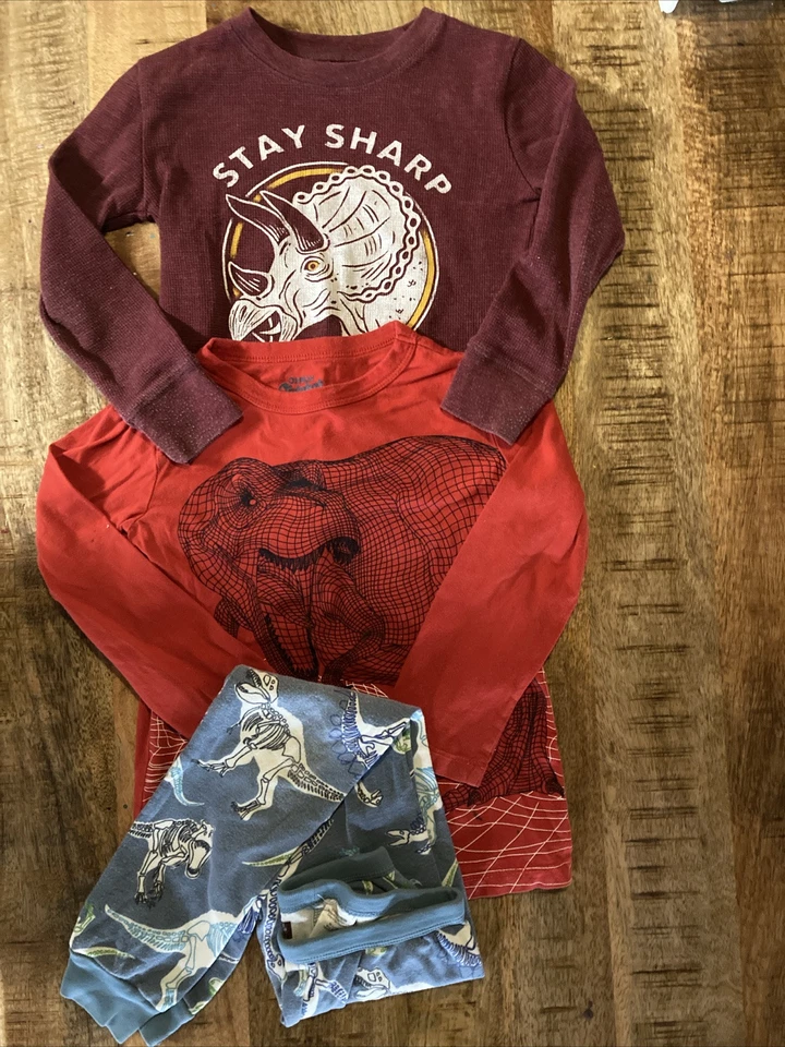 Pantalones de pijama TEA COLLECTION para niños talla 6, camisas de manga larga talla 5 Foto 1 de 4