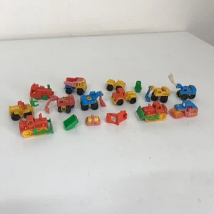 Vintage 1970s Kinder-Style Mini Plastic Construction Toy Bundle – Lot of Vehicle - Picture 1 of 9