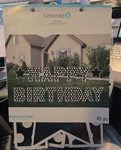 Happy Birthday Yard Sign Lettering by Celebrate It (45-Pieces Including Stakes) - Picture 1 of 5