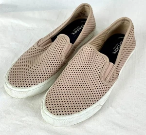 Sperry Top Siders W 10 Beige Seaside Perforated Slip On Sneakers Memory Foam - Picture 1 of 11