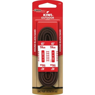 Kiwi exterior redondo 45 pulgadas Cordones para botas 06622 Kiwi 06622 003160066220 negro/arena Foto 1 de 4