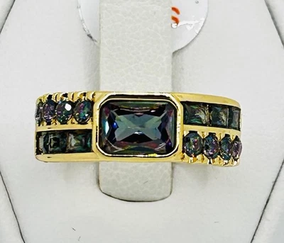 Anillo chapado en oro alejandrita laboratorio 6 Bomb Party junio 2025 una mirada delicada RG92639 Foto 1 de 4