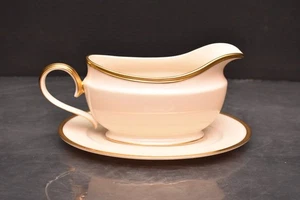 Lenox ETERNAL Gold Gravy Boat with Underplate - Picture 1 of 17