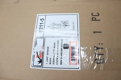 Volume Lighting 1-Light Outdoor Wall Sconce Black V8211-5  - Image 1 of 4