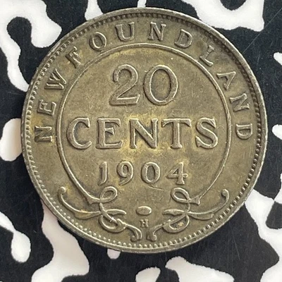 1904-H Newfoundland 20 Cents Lot#T7681 Silver! - Image 1 of 2