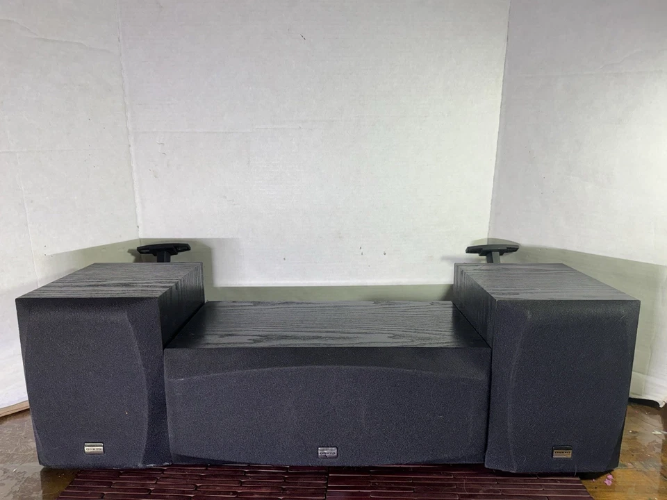 Onkyo SKM-100 With Mounts SKC-100 100W Speaker 3 Speaker Set Tested Works - Image 1 of 4