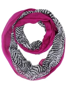 PURPLE TWO-TONE ZEBRA INFINITY SCARF - Picture 1 of 1