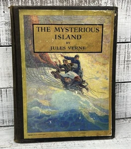 AS-IS FAIR 1929 The Mysterious Island by Jules Verne Book Scribner's 1918/29 - Imagen 1 de 24