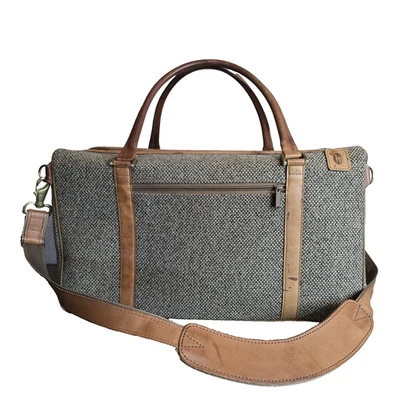Bolso de Lona Hartmann De Colección Tweed y Cuero 19" Llevar Fin de Semana Cerraduras Enmarcadas Foto 1 de 4