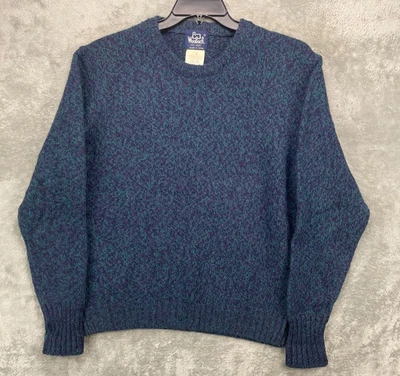 VTG Woolrich Men's Pullover Sweater XL Purple/Teal Fisherman Wool Blend - Image 1 of 4