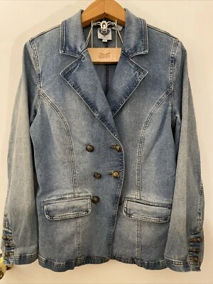 Vintage DG2 By Diane Gilman Women’s Jean Jacket Button Blazer Size (M)  - Image 1 of 4