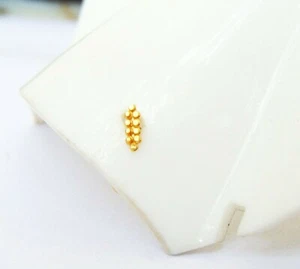 Nose Ring Indian 22k Gold Plated Nath Crockscrew Stud Nose Ear Pin Mother's Gift - Picture 1 of 4