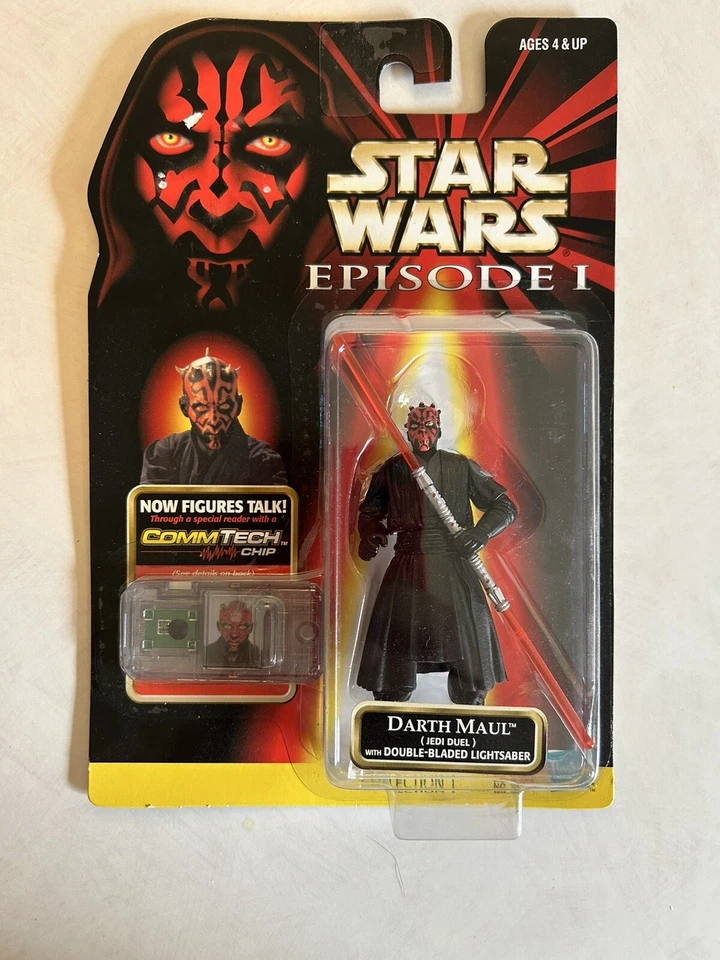 Star Wars Episode 1 Darth Maul w/CommTech Chip 1998 Hasbro #84088 Package