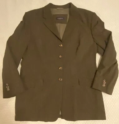 Blazer para mujer Piazza Sempione talla IT 50 grande marrón lana carrera hecho en Italia Foto 1 de 4