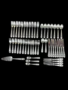 Vintage Rogers Bros TAOS 48 Piece Flatware Lot 18/8 SS Forks Spoons Knives - Picture 1 of 16
