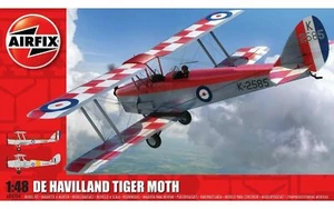 Airfix De Havilland D.H.82a Tiger Moth 1:48 Scale Plastic Model Plane Kit A04104 - Picture 1 of 3