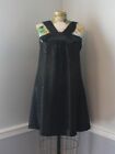 Anthropologie Nell Couture Dress Womens Sz 4 Black Silk Sequin Floral Party Club