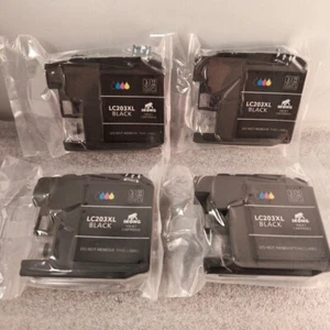 4 Pack LC203XL Black IKONG Ink Cartridges - Replacements for Brother - Picture 1 of 5