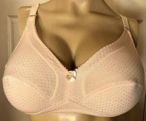 VALMONT Beige 38C Wire Free 38 C 0792 Swiss Dot Unlined Bra - Picture 1 of 9