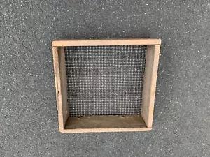 Primitive Antique Wood Soil Dirt Sifter Strainer 16"x16" - Picture 1 of 17
