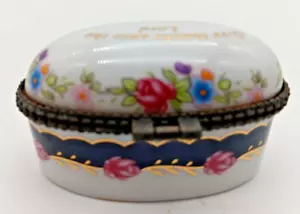 Imperial Porcelain Floral Hinged Trinket Box Religious Chronicles 16:34 - Picture 1 of 12