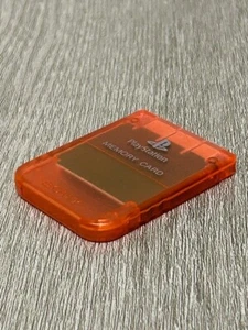 Genuine Clear Red Sony Playstation 1 PS1 1MB Memory Card - Tested & Working - Picture 1 of 4