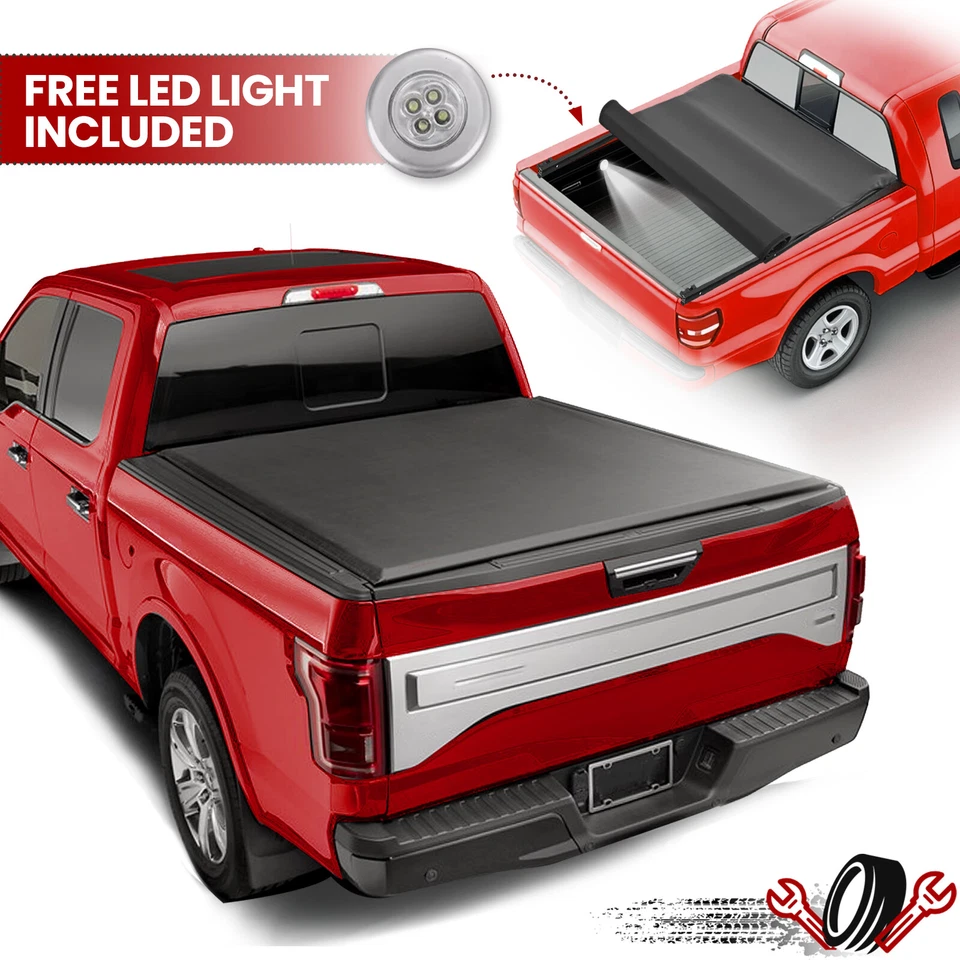 Soft Roll Up 6.5FT Truck Bed Tonneau Cover For 97-04 Ford F-150 F150 Heritage - Image 1 of 4