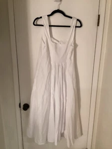 women NWT "Joie"white sleeveless midi sundress. Size 14. - Picture 1 of 2