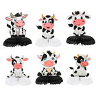 Homoyoyo Honeycomb Cow Centerpieces for Kids Birthday Party (6pcs)
