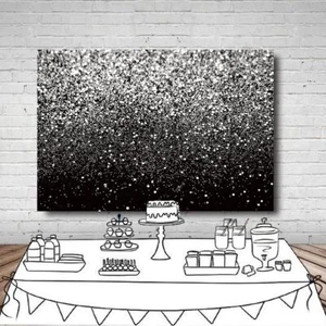 7x5ft Black and Gold Backdrop Golden Spots Party Photography New Year Backdro... - Picture 1 of 7