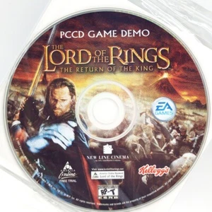 Lord of the Rings The Return of the King PC 2003 Game Demo Kellogg's Sealed  - Picture 1 of 3