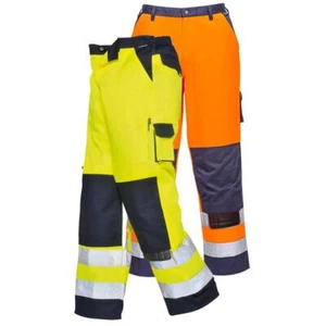 Pantalones de trabajo PORTWEST Lyon alta visibilidad en contraste reflectante seguridad TX51 - Imagen 1 de 3
