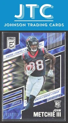 2022 Donruss Elite John Metchie III Shimmer RC Houston Texans #/499 Rookie - Image 1 of 2