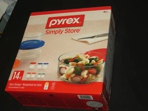 Pyrex Storage Container Simply Store 14 PC Glass Storage 14 Pcs Set (Y376) - Picture 1 of 3