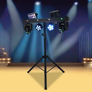 5 in 1 DJ Lichter LED Beweglicher Kopf Par Effekt Bühne Laser Beleuchtungssystem DMX - Bild 1 von 24
