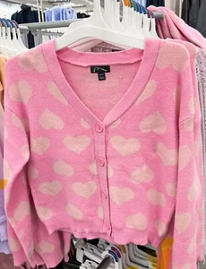 Art Class Mädchen XXL (18) rosa und hellrosa Herz Cardagin mit rosa Knöpfen (D) - Bild 1 von 4